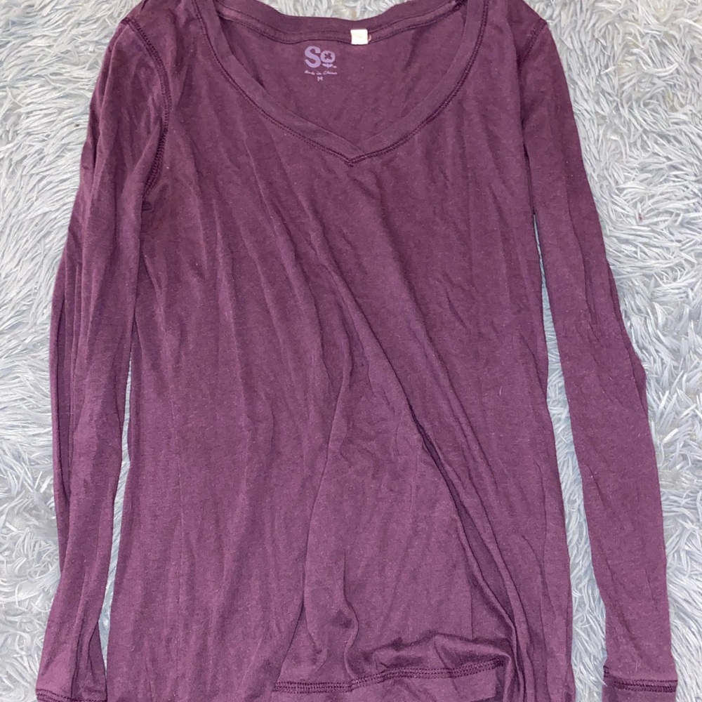 So purple long sleeve size medium